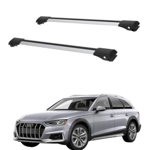 Roof Rack Cross Bars Set For Audi A4 B8 Allroad Quattro 2008-2016 Silver 2pcs - Picture 1 of 14