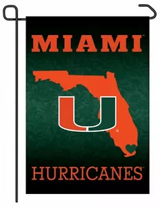 Miami Hurricanes 12" x 18" Premium Home State Garden Flag - Picture 1 of 1