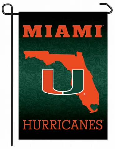 Miami Hurricanes 12" x 18" Premium Home State Garden Flag Cover