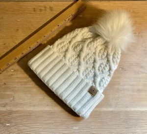 DAVID AND YOUNG Sombrero de Invierno Color Crema Con Piel Tejido Suave Pescador OS - Imagen 1 de 4