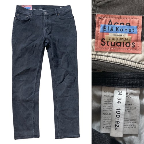 Jeans uomo Acne Studios Bla Konst North usati neri taglia 34 colore nero (difettoso)