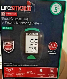 Lifesmart Blood Glucose Plus β-Ketone Monitoring System SOLD AS IS - Foto 1 di 12