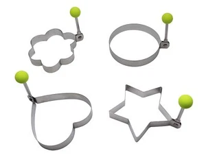 Excelity 4 Sets Stainless Steel Fried Egg Shaper Poachers Pancake Ring Mold f... - Picture 1 of 6