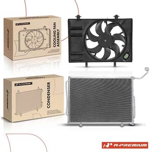 A/C Condenser & Single Cooling Fan Assembly Kit for Ford EcoSport 2018-2021 1.0L - Picture 1 of 8