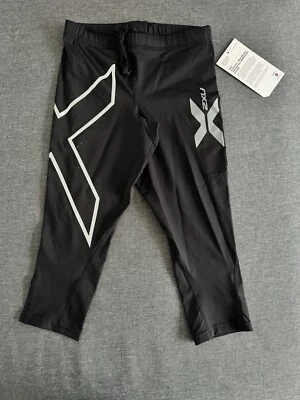 2XU Women’s Compression Tights 3/4 Length, XS, Black NEW (defect) - Image 1 of 4