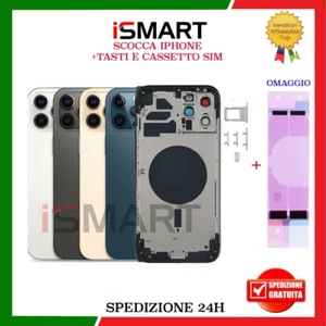 SCOCCA POSTERIORE PER IPHONE 12 PRO MAX TELAIO VETRO BACK COVER HOUSING FRAME - Photo 1/5
