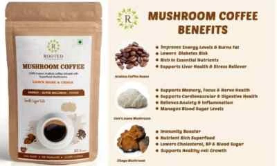 Organic Ground Instant Mushroom Coffee w/ Lion's Mane & Chaga - Low Acid - Image 1 of 4