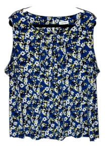 Calvin Klein Damen Blumen Bluse Top Größe 3X Ärmellos Stretch Reise Büro - Bild 1 von 13