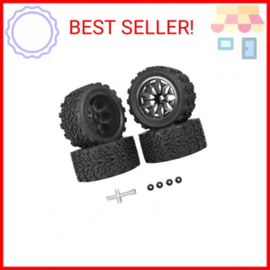 RC Station 12mm Hex RC Wheels and Tires 1/10 Scale RC Truck Tires and Wheels for - Picture 1 of 2
