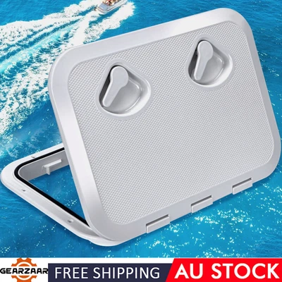 GEARZAAR Marine Boat Access Hatch 606 x 353mm RV Caravan ABS Hatch White - image 1 of 4