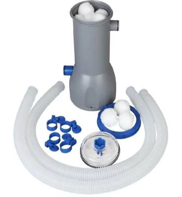 SAN MARCO Filtro a cartuccia per piscina completo di Aqualoon da 3750 l/h con tubi