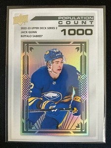 Jack Quinn 2022-23 Upper Deck Series 2 Population Count 1000 RC #PC-51
