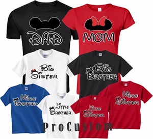 Mom And Dad And Family Mickey Head Disney funny cute Customized T-Shirts  - Picture 1 of 12