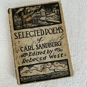 Signed Autographed Selected Poems of Carl Sanburg 1926 Rebecca West Hardback - Picture 1 of 11