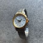 Vintage Pulsar Watch Women Two Tone Date V022-X025 Stretch Band New Battery B-C