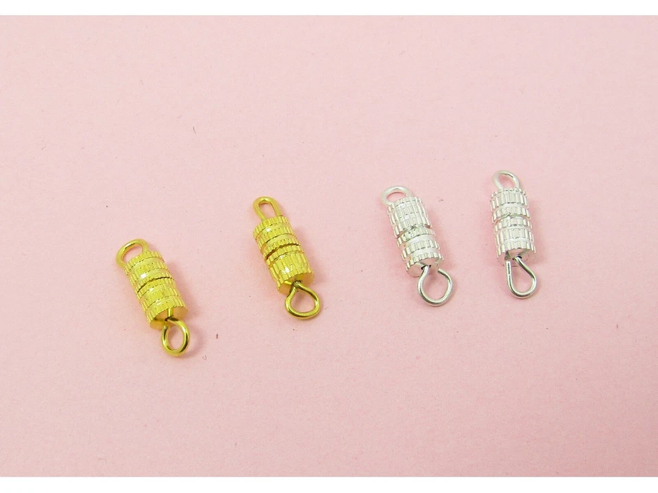 5 or 10pair Copper Cylinder SCREW CLASP Findings DIY Making Necklace Connector - image 1 of 1