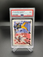 2000 Skybox Dominion #234 Giovanni Carmazzi/Tom Brady Rookie Card PSA 9 MINT