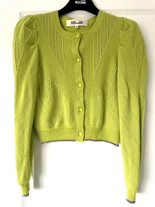 Diane Von Furstenberg Women’s Cardigan Lime Yellow Size XS - Picture 1 of 4
