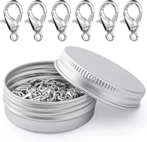 100PCS Lobster Clasps, Metal Alloy Small Lobster Claw Clasps, Lobster Clip for - Picture 1 of 12