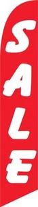 Sale (red and white) 12ft Feather Banner Swooper Flag - FLAG ONLY - Picture 1 of 1