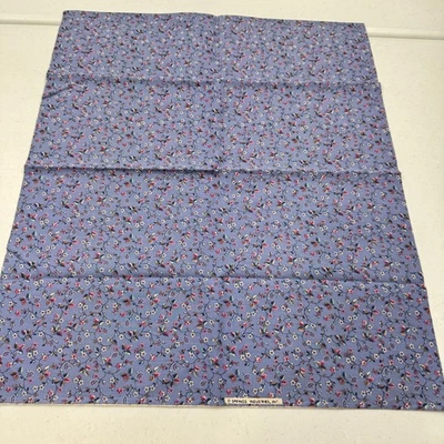 vintage fabric springs quilting fabric purple floral cotton 44x18 - Image 1 of 4
