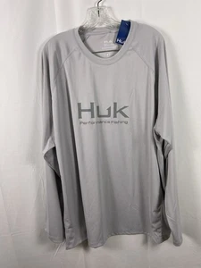 Camicia girocollo manica lunga HUK Performance Fishing da uomo taglia XXL - Foto 1 di 11