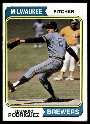 1974 Topps Eduardo Rodriguez Rookie Milwaukee Brewers #171 - Image 1 of 2