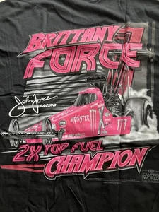 CAMISETA NHRA DRAG RACING OFICIAL BRITTANY FORCE MONSTER TALLA GRANDE - Imagen 1 de 4