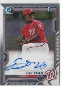 2021 Bowman Eddy Yean Chrome Auto 1st #CPA-EY - Bild 1 von 2