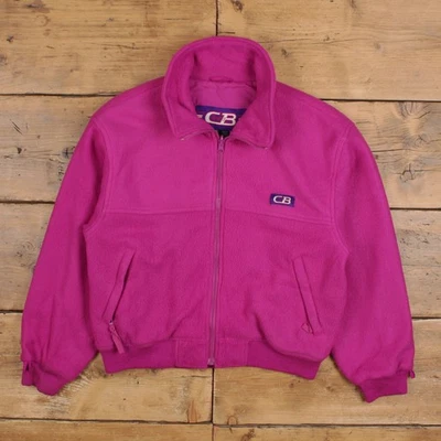Vintage CB Sports Outdoor Jacket M 90s Fleece Fleece Pink Womens - Image 1 of 4