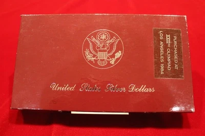 1983 S 1984 S LOS ANGELES OLYMPIC TWO COIN COMMEMORATIVE PROOF SILVER DOLLAR SET - Image 1 of 4