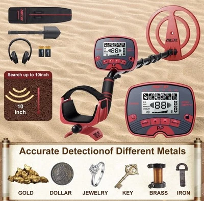 PANCKY Metal Detectors for Adults Waterproof - 10" Coil Gold Detectors - PK0075