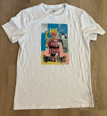 The Gap Jean-Michael Basquiat “Untitled” 1982 T 恤男式中号二手状况完好 — 第 1/4 张图片