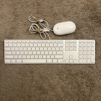 Apple Genuine Wired Keyboard and Mouse A1243/A1152 - Great Condition - Image 1 of 4