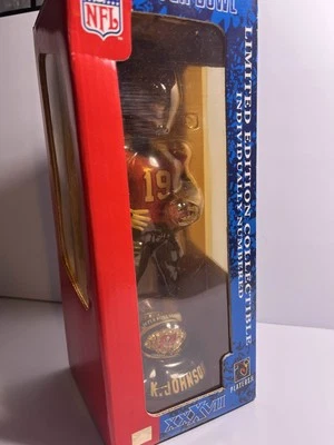 K. Johnson Tampa Bay Buccaneers NFL Super Bowl 37 XXXVII Bobblehead con Anillo Foto 1 de 4