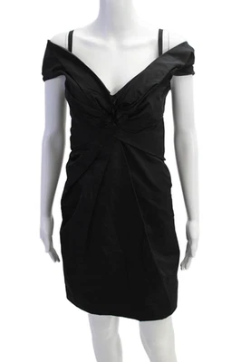 Vestido recto de seda negro con cremallera trasera sin mangas cuello en V negro talla 6 Marc Jacobs para mujer Foto 1 de 4