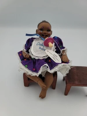 罕见复古爸爸宝宝“拉拉”小丑女孩娃娃家具不包括在内  — 第 1/4 张图片