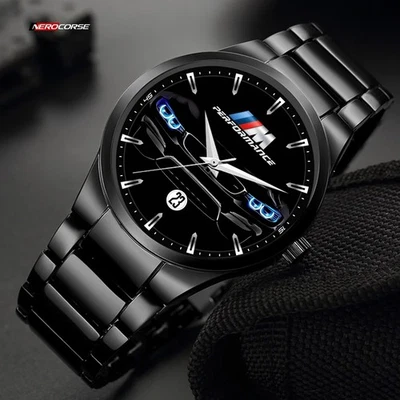 Orologio da Polso Nero Lucido in Acciaio Angel Eyes ispirato a BMW M Performance - Bild 1 von 4