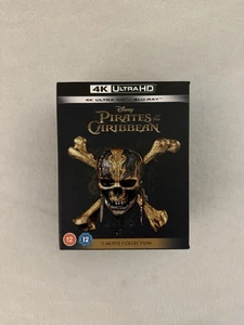 Pirates of the Caribbean 5-Movie Collection UK 4K UHD Blu-ray Steelbook Box Set - Picture 1 of 8