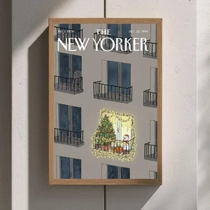 New Yorker Christmas Balcony Poster | 1999 Holiday Cover Art Print - Picture 1 of 5