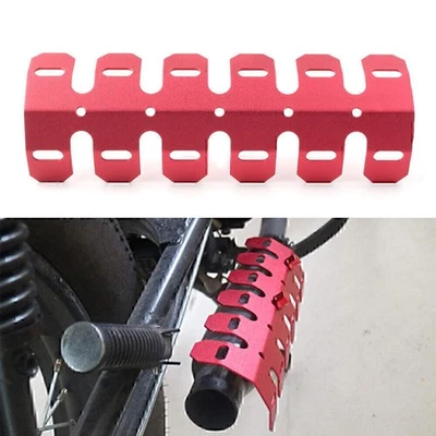 Red Motorrad Auspuff Rohr Hitzeschild Abdeckung Ferse Schutz Für Dirt Bike - Image 1 of 4