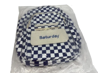 Mochila HAOLIDA Patrón a Cuadros Parche Sábado Bolso Escolar Bolsa para Libros Foto 1 de 4