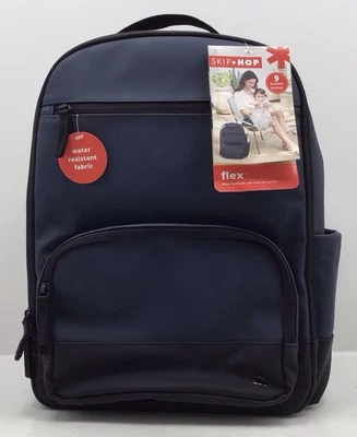 Skip Hop Flex Sporty Diaper Bag Backpack In Navy - New With Tags - Image 1 of 4