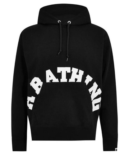 A BATHING APE (BAPE) Felpa con cappuccio Bape UOMO nera JP taglia Large usata in ottime condizioni