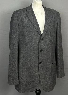 GANT TWEED JACKET - Grey 100% Wool - Men's Size IT 54 - 44" Chest - 2XL XXL - Image 1 of 4