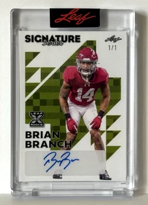 Brian Branch 2023 Leaf XRC Signature Series Auto Card #BA-BB1 ~ 1/1 - Bild 1 von 2