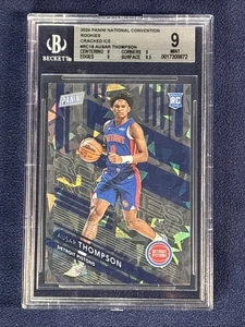 2024 Ausar Thompson 01/25 MINT 9 Panini Nat Silver Pack Cracked Ice RC19 Pistons - Picture 1 of 10
