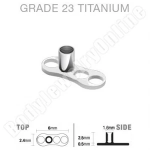 Titanium Dermal Anchor Base - Picture 1 of 1