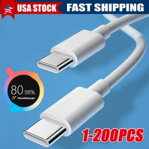 Samsung iPhone 16 15 Pro Max 60W USB-C to USB C Cable Fast Charger PD Cord Lot - Picture 1 of 7