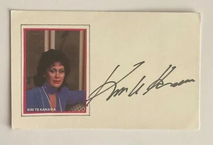 KIRI TE KANAWA ( Opera Singer ) Genuine Handsigned Signature on Card. - Picture 1 of 3